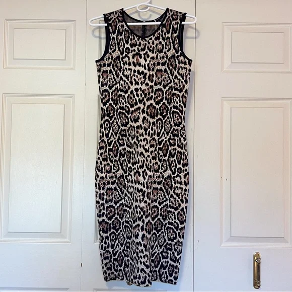 cheetah bodycon dress Ardilla Bodycon Dress in Gradient Cheetah Brown main image 0